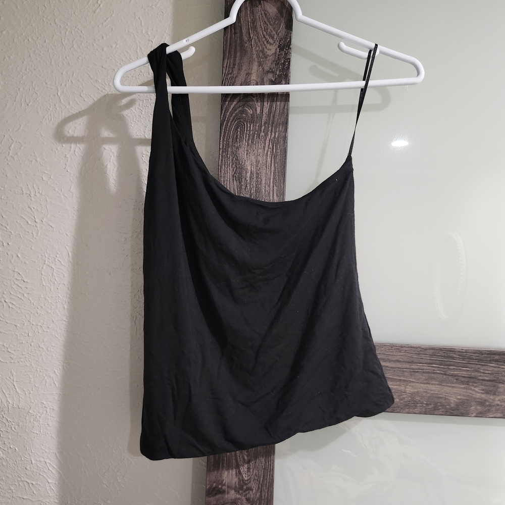 3/$15 J. Crew Black One Shoulder Tank